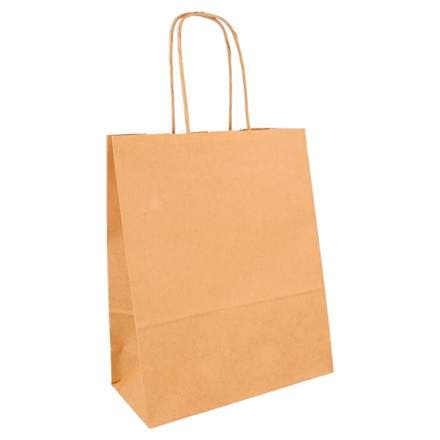 Burðarpoki pappír brúnn m/höldum 3l 250stk