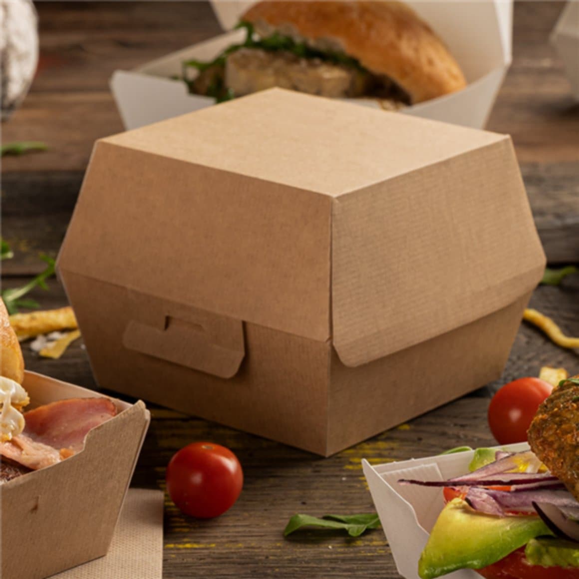 Hamborgarabox Thepack 14,4x13,6x9,2cm 50stk 2