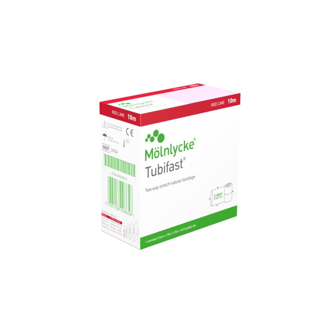 Mölnlycke Tubifast Rautt 3,5cm x 10m 2