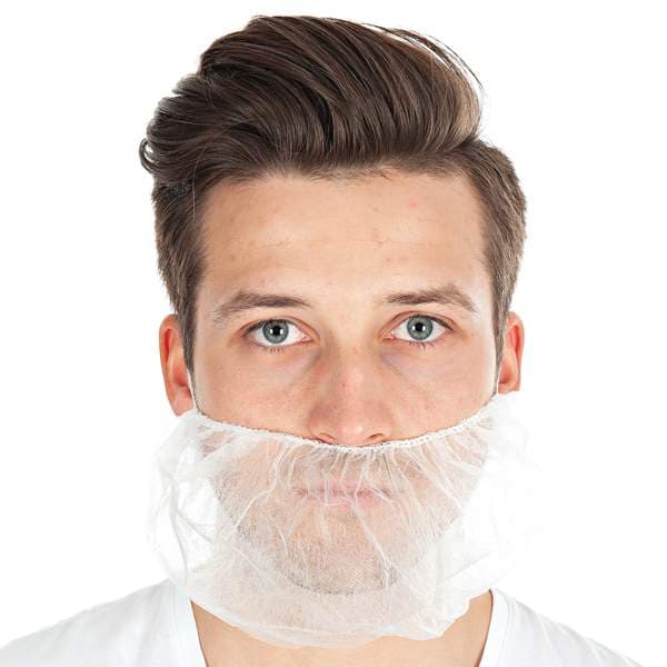 Hygostar skegghlífar 46x20cm hvítar, 100stk
