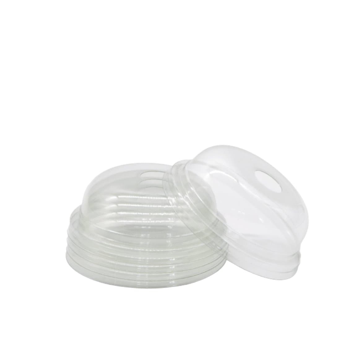 Lok kúpt á plastglös 30-50cl glær RPET 50stk 1