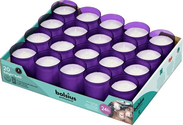 Bolsius kertafyllingar f, stjaka fjólublá 20stk
