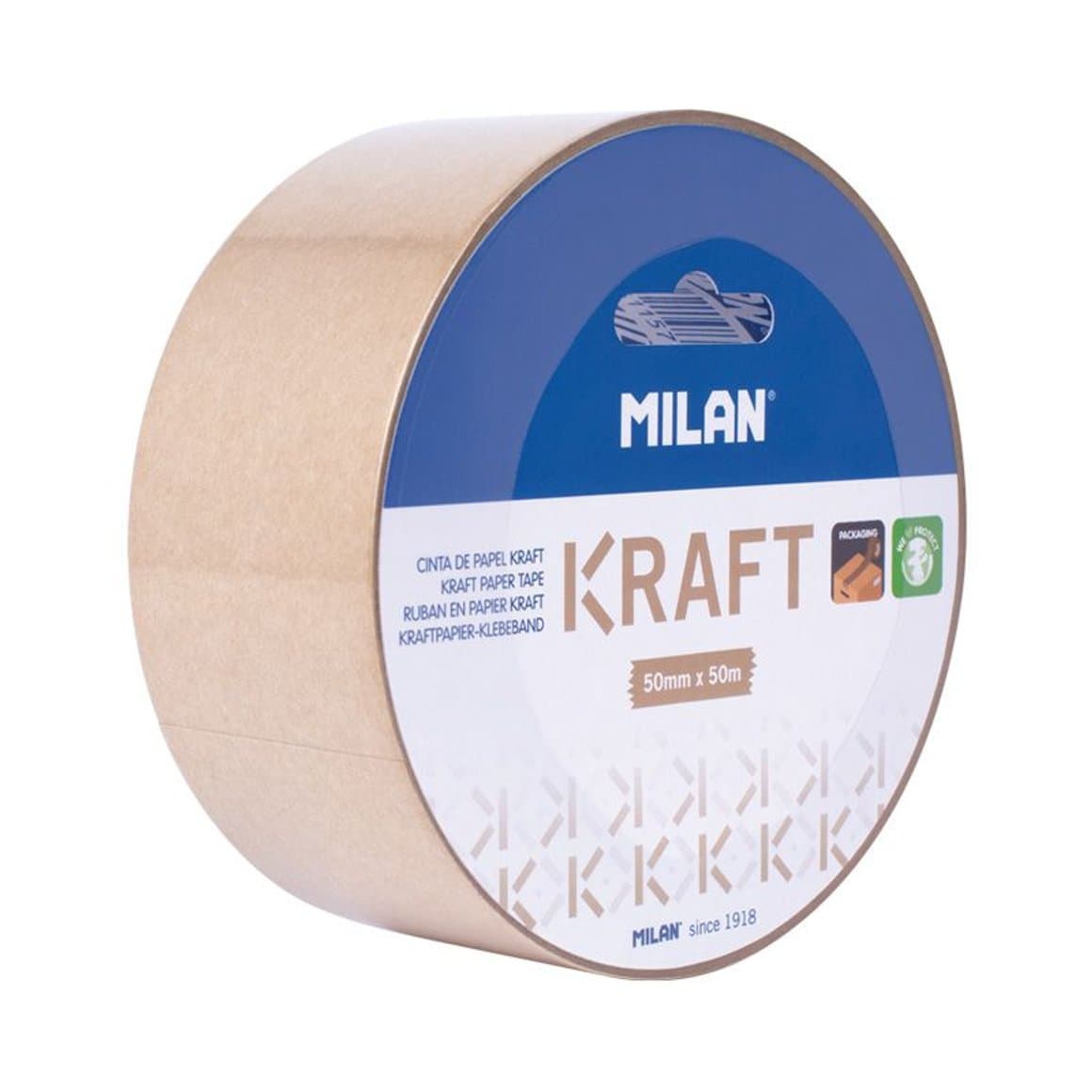 MILAN pökkunarlímband 50mmx50mtr, pappír 1