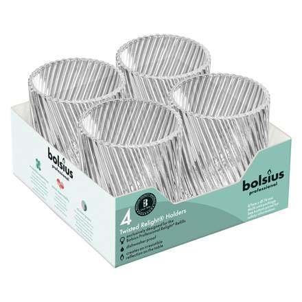 Bolsius kertastjakar f. fyllingu Twist 4stk