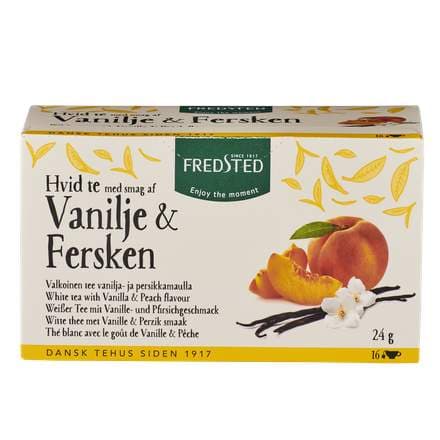 Fredsted te vanillu&ferskju 16stk