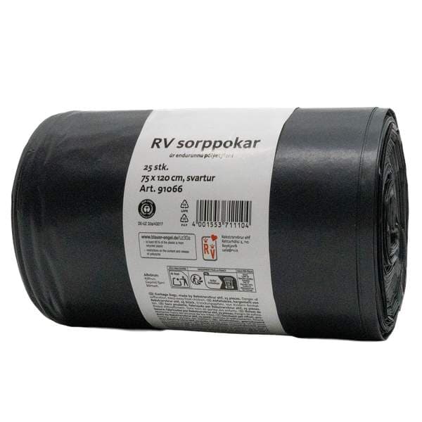RV poki svartur Sterkari 75x120cm 140l 55my 25stk
