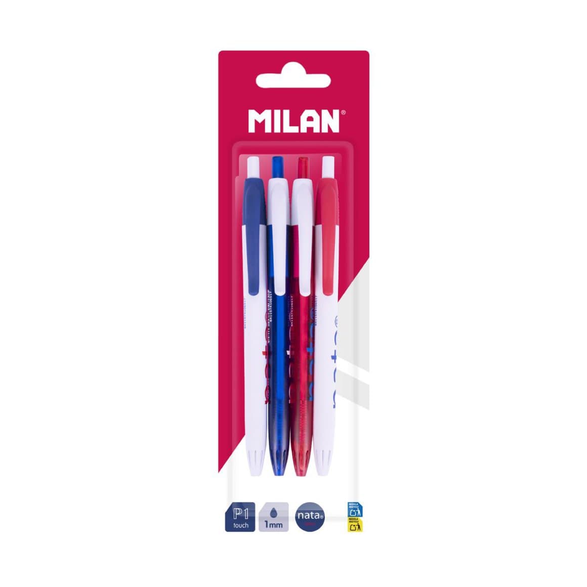 MILAN kúlupenni P1, 4stk í pk. 1