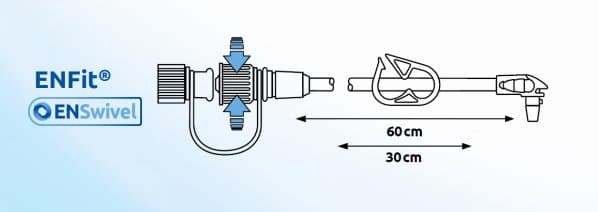 DanuButton Extension set,single ENFit,30cm,10stk 2