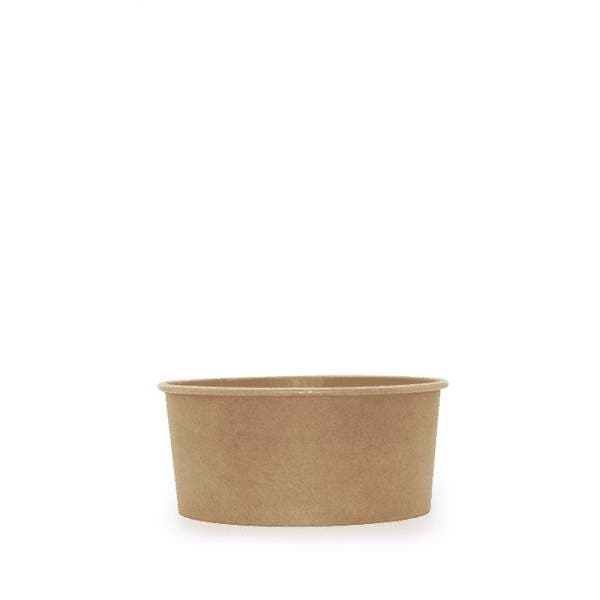 Salatbox kringlótt bioware 750ml brúnt 50stk